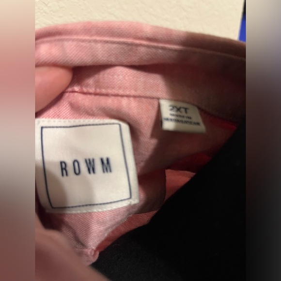 ROWM Long sleeves Dress shirt 2XT NWT - Picture 2 of 5